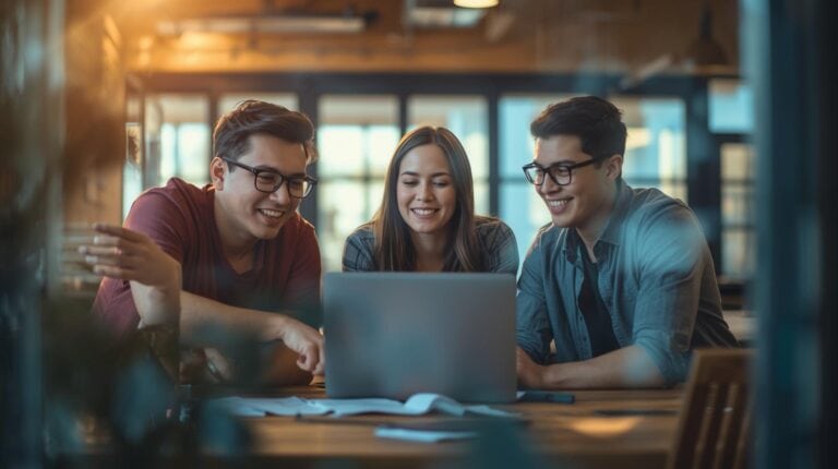 Menschliche Zusammenarbeit bei Digitalstrategie.