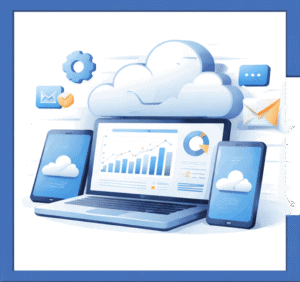 Cloud Computing, Datenanalyse, Digitalisierung, Business Tech.